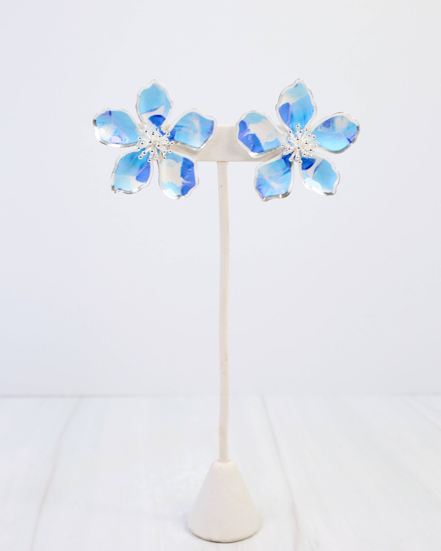 Monett Flower Post Earring Blue: Default