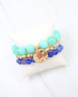 Biloxi Beaded Bracelet Set Aqua: Default