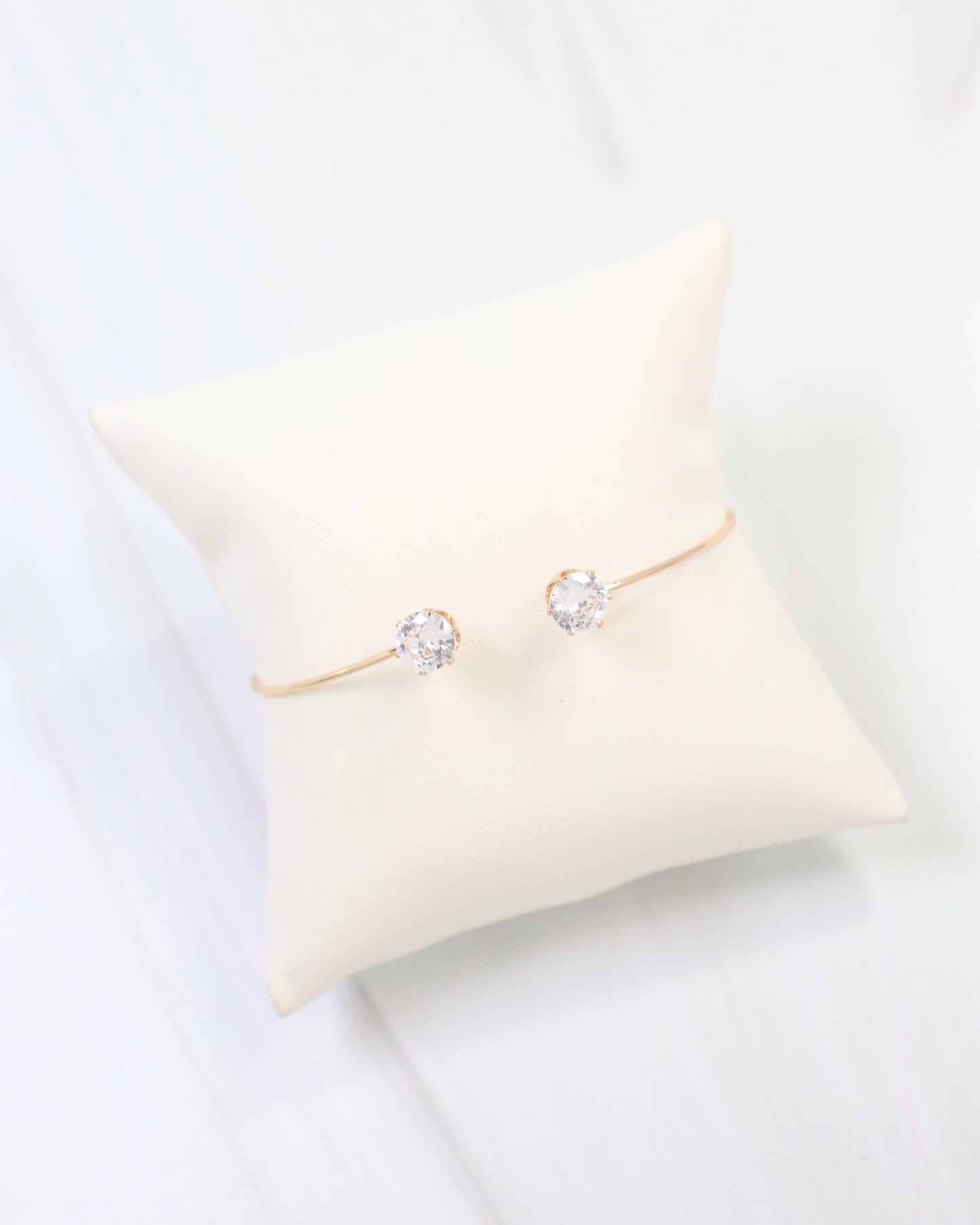 Sturbridge Double CZ Cuff Bracelet Gold: Default