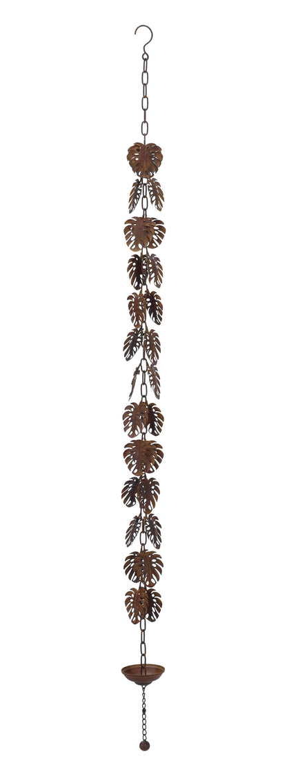 Rustic Metal Long Rain Chain: Bird