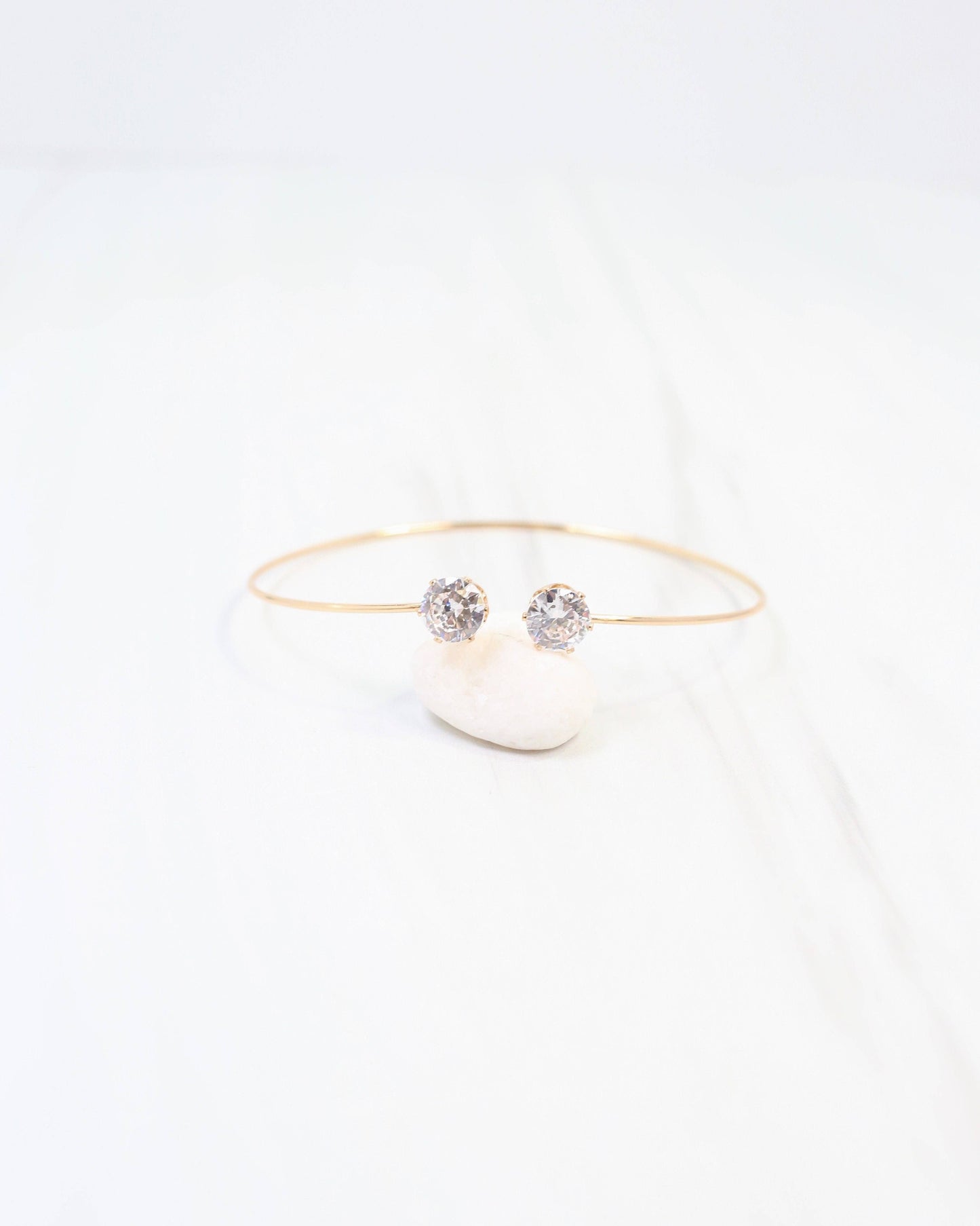 Sturbridge Double CZ Cuff Bracelet Gold: Default