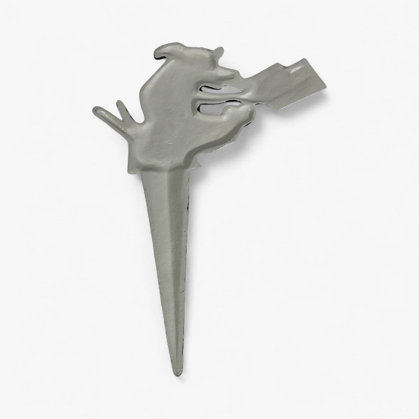 Dog No Pooping Garden Stake Cast Iron Yard Decor