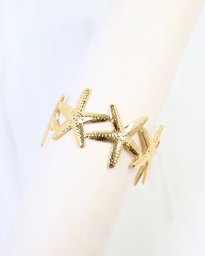 Meridian Starfish Cuff Bracelet Gold: Default