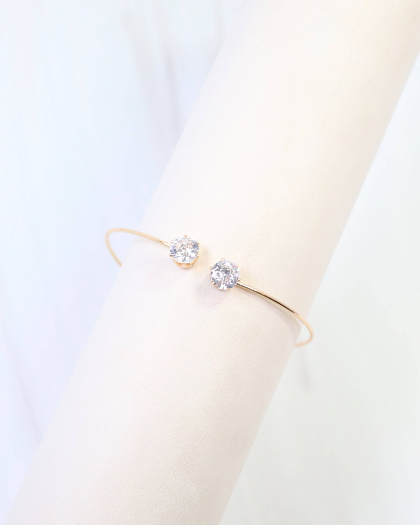 Sturbridge Double CZ Cuff Bracelet Gold: Default
