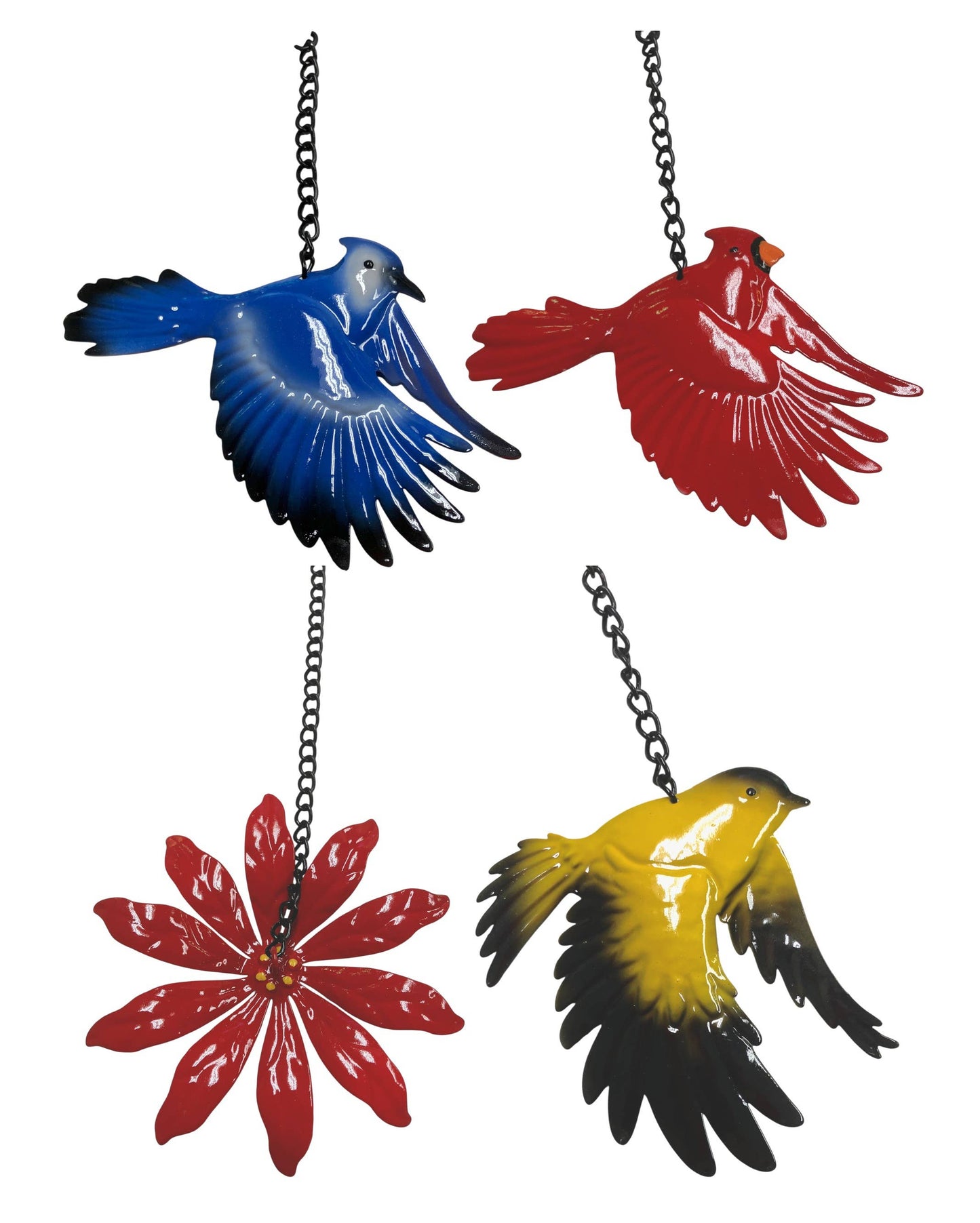 Multi-tiered Metal Birds Hanging Sun Catcher
