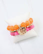 Biloxi Beaded Bracelet Set Fuchsia: Default