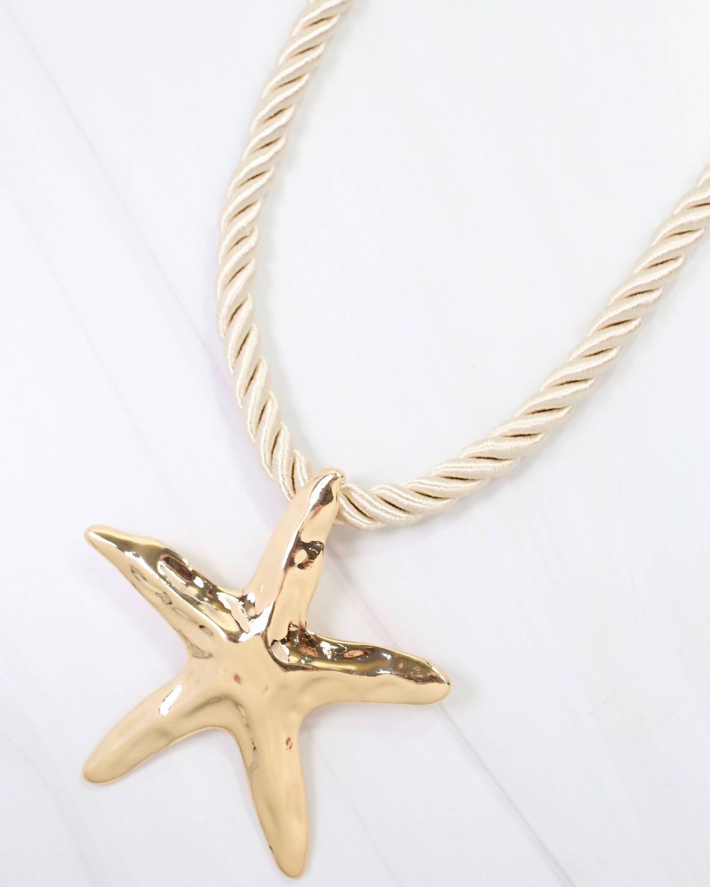 Grand Haven Starfish Cord Necklace Gold: Default
